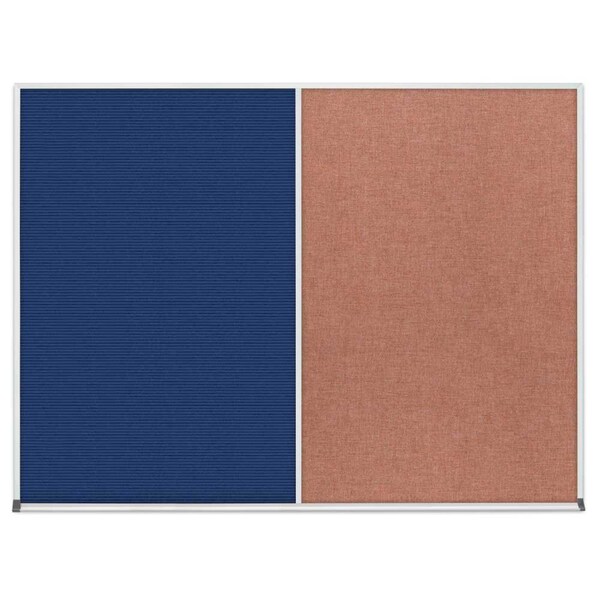Triple Door Radius Corkboard, 72"x36", Bla, UV7005RC-BLACK-PEARL